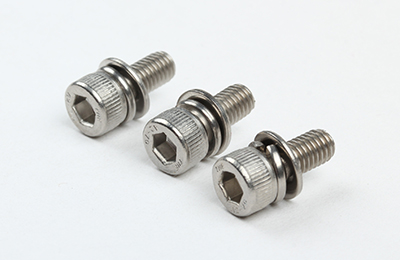 不銹鋼 內(nèi)六角圓柱頭（滾花）帶平、彈墊組合螺釘 DIN912三組合