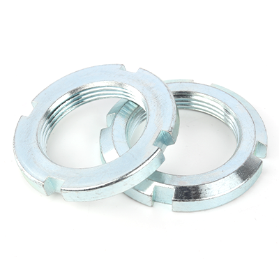 工業(yè)熊碳鋼4級藍(lán)白鋅KM滾動(dòng)軸承鎖緊圓螺母DIN981